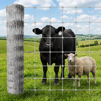 Clôture de champ en fil de fer tissé à nœuds fixes galvanisé de 5, 6, 7, 8 pieds pour cerfs, bovins, chevaux, pour utilisation en ferme et sur les prairies