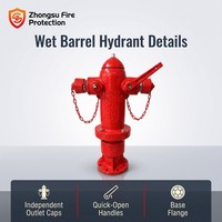 Hydrant d'incendie à corps humide UNI-DN100 norme italienne DN100 PN16, Approvisionnement direct usine, Qualité export, Protection incendie, Exportation mondiale