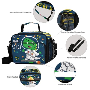 Wholesales Custom Thermal Food Cooler Bag Fitness Portable Dinosaur Print Insulated Bag <b>Lunch</b> <b>Box</b> Bag - Product Image 4