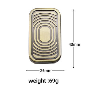 3-laags geluidsgolf zilveren push-pull clicker munt pokerkaart EDC metaal ambacht UV-print borsteltechniek figuur - Product Image 5