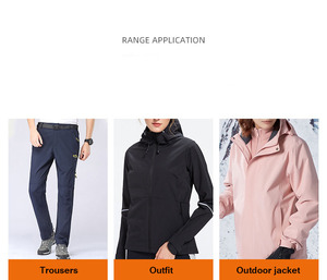 Nhà Máy Bán 4 Cách Căng Cao Căng 50D Windproof <span class=keywords><strong>Polyester</strong></span> Không Thấm Nước Spandex Vải Áo Khoác Ngoài Trời Vải - Product Image 6