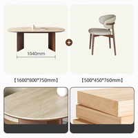 Table et chaises de salle à manger 6 places en bois massif, modernes, personnalisées, imperméables et durables, best-seller pour restaurants et usage domestique