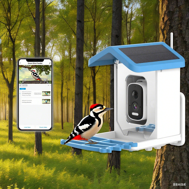 Best-selling Intelligent Visual Bird Feeder with 4MP High-definition AI Bird Recognition Solar-powered Bird Feeder Pet Products