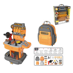 Sac à dos 2-en-1 facile et détachable pour enfants Carpenter & Engineer Role-Play Set <span class=keywords><strong>avec</strong></span> 31 accessoires de simulation en plastique pour garçons - Product Image 3