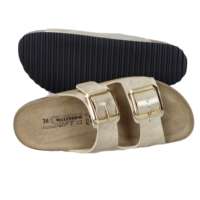 Valleverde Sandales à bout ouvert en cuir véritable pour femme, talon platine de 3 cm, taille 39, chaussures confortables