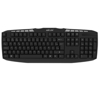 Clavier à membrane sans fil 2,4 G AIKUN AX250 pour bureau et domicile, touches multimédias, clé USB, plug-and-play, design fin