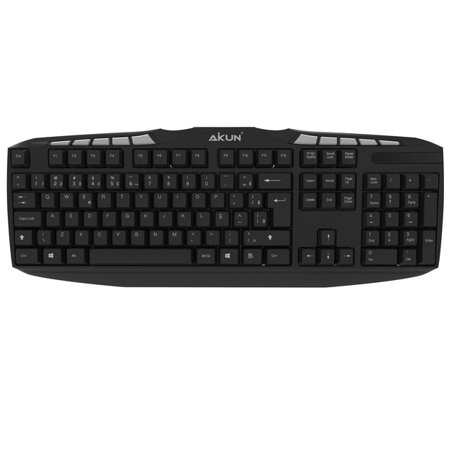 AIKUN AX250 Office Home Used 2.4G Wireless Membrane Keyboard, Multimedia Keys,USB Dongle,Plug and Play,Slim Design
