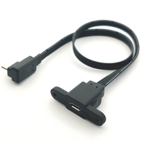 Cinta flexible ultrafina, montaje de Panel Micro usb a cable micro usb en ángulo