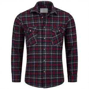 Nueva Camisa de Franela de Lana 100% para Hombre, Estilo Otoñal, a Cuadros, de Manga Larga, para Negocios - Product Image 1