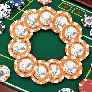 Jetons de poker professionnels en céramique de 14g, gravés, vierges, fabriqués en Chine - Product Image 2