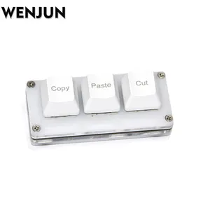 WENJUN快捷复制粘贴剪切键盘3键编辑绘图键盘MX开关机械键盘编程宏键盘