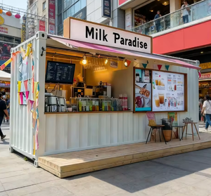 Structure en acier préfabriquée multifonctionnelle, remorque mobile pour restauration rapide, camion de restauration en fibre de verre et boutique pour utilisation en <span class=keywords><strong>restaurant</strong></span> - Product Image 2