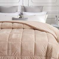 Couette d'hiver personnalisée de haute qualité, douce, écologique, épaisse, en polaire, drap de lit avec garnissage en polyester durable anti-boulochage