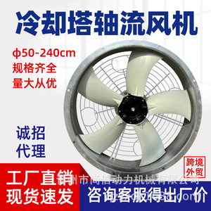 Ventilador Axial de Techo de Aleación de Aluminio, 1450 RPM, Rodamiento de Bolas, Eléctrico, CA 220V, Aspas de Nailon, Color Plateado - Product Image 5