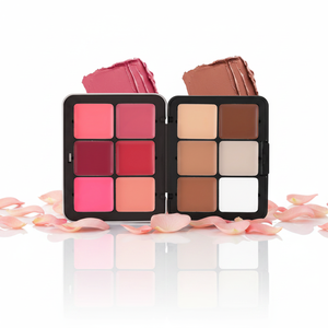 Palette de maquillage 12 couleurs ultra pigmentée : surligneur, contouring, blush <span class=keywords><strong>crème</strong></span> longue tenue au fini naturel, tout-en-un - Product Image 1
