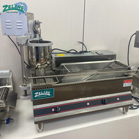 Machine à Frire les Donuts Automatique à Gaz Haute Capacité 1200 pièces/h, Double Ligne, Prix Usine, pour Food Truck