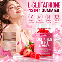 OEM ODM Gummies de beauté au glutathion 13-en-1, 60 unités, formule personnalisée, fournisseur en gros de suppléments