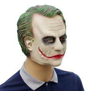 Masque de <span class=keywords><strong>Joker</strong></span> du Chevalier Noir pour Halloween, accessoire de cosplay, costume, accessoires d'horreur, clown effrayant, couvre-chef en latex - Product Image 6