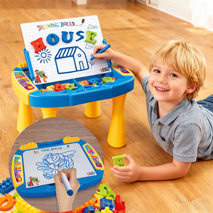 <span class=keywords><strong>Tablette</strong></span> d'écriture réutilisable effaçable personnalisée en gros, tableau de dessin coloré, jouets éducatifs d'apprentissage, blocs de construction - Product Image 4