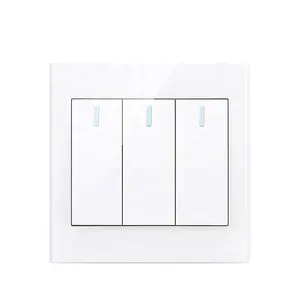 SIASE 250V 10A electrical 3 gang light switches and sockets