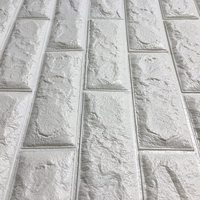 Panneaux muraux modernes pour hôtel, adhésifs, 3D, imperméables, en mousse blanche, papier peint auto-adhésif