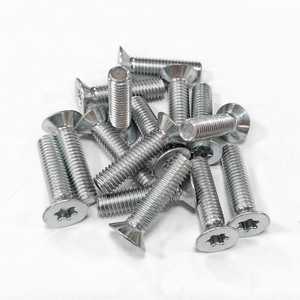 Tornillos para máquina M8.0 x 20 mm de cabeza plana, chapados en zinc CR3+, tornillo para metal, acero al carbono C1022, Homn Reen - Product Image 6