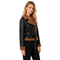 Poncho en polyester vintage français pour femme, col mandarin, style cape décontractée, vêtement d'extérieur, personnalisable OEM ODM, vente en gros