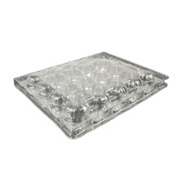 Barquette transparente jetable en plastique PET à 24 alvéoles pour œufs de caille, nouilles et chewing-gums – Boîte d'emballage blister
