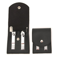 Ensemble de manucure et de pédicure en acier inoxydable Portable professionnel outil de ciseaux d'art d'ongle personnalisé Kit de coupe de pédicure de soins personnels