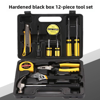 Ensemble d'outils portables en acier au manganèse de 12 pièces fourni par le fabricant avec ruban à mesurer pour la réparation à domicile et automobile