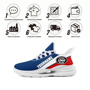 Кроссовки на шнуровке с индивидуальным логотипом OEM/ODM от производителя, дышащие сетчатые кроссовки для бега для мужчин и женщин FN079-26020001-6 - Product Image 4