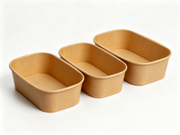 Senang01 Bol en papier kraft pour salade avec couvercle, revêtement PLA, 32 oz, 40 oz