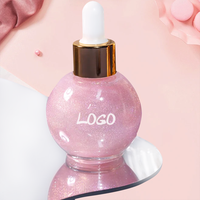 Nouvel arrivage Logo personnalisé Marque privée Fairy Shimmer Liquid Highlight Surligneur étanche à l'huile chatoyante pour le corps et le visage
