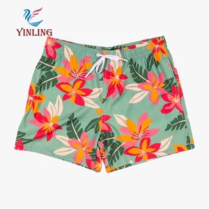 Factory Wholesale Men Swimwear Shorts Custom Print Floral Swimming Shorts