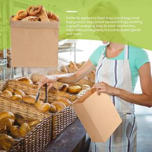 Vente directe du fabricant, faible MOQ, sacs en papier kraft épais et portables pour l'emballage alimentaire. - Product Image 5