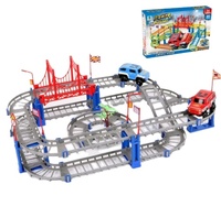 Jouet éducatif pour enfants : Voiture de piste transformable DIY, train de ville à assembler