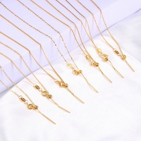 Collier Ras-du-Cou en Acier au Titane et Acier Inoxydable Plaqué Or PVD de 45 cm, Perles Réglables Universelles, Imperméable, pour Bijoux DIY et Accessoires