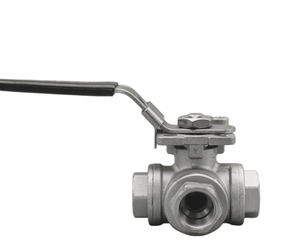 Manual Three-Way Ball <strong>Valve</strong> with Threaded Connection - Product Image 2