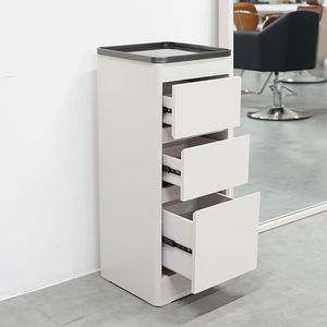 Armoire à outils en bois moderne de haute qualité pour salon de beauté, salon, chambre à coucher, chariot à roulettes à étagères multiples, tiroir - Product Image 5