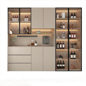 Moderna <span class=keywords><strong>vetrina</strong></span> a parete con porte in vetro per la conservazione dell'armadio <span class=keywords><strong>da</strong></span> pranzo All-in-one per vino. - Product Image 2