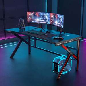 Escritorio <span class=keywords><strong>Gamer</strong></span> en Forma de K de Alta Tecnología para Dormitorio, Mesa de Computadora para Estudio y Juegos, para Oficina en Casa - Product Image 4