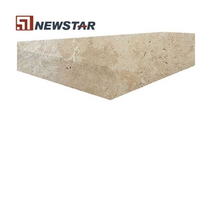 بلاط حجر طبيعي خارجي من نيوستار، بلاط ترافرتين بلون العاج مع حواف مقوسة، بلاط ترافرتين للأرضيات، حجر للمسابح - Product Image 6