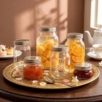 Vente en gros de bocaux carrés personnalisés de 4 oz, 8 oz, 12 oz, 25 oz, 32 oz, avec couvercle, bocaux Mason à large ouverture pour le miel et les aliments, bocaux Mason de 16 oz avec couvercle