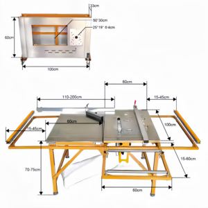 Wj100 coupe de bois de précision table de scie à bois multifonctionnelle sans poussière petit panneau scie machines scierie déligneuse - Product Image 2