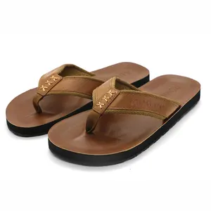 RW765 2020 çin tedarikçisi özel Logo dokuma kayış üst dayanıklı taban ucuz plaj flip flop lüks flip flop terlik erkekler