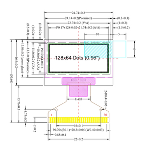 หน้าจอ OLED ขนาด 0.96 นิ้ว 12864 ชิป SSD1315 รองรับจอแสดงผล SSD1306 - Product Image 4