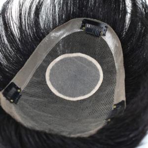Perruques courtes en recul pour hommes Top pièce de remplacement de cheveux Invisible naturel postiche perruque de cheveux humains pour hommes - Product Image 5