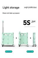 Chariot à bagages pliable à quatre roues personnalisable «Pack N Roll» en plastique pliable portable pour faire du shopping et monter les escaliers
