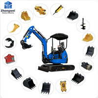 LIVRAISON GRATUITE Mini-excavatrice 2 tonnes avec moteur Kubota, petite excavatrice sur chenilles pour la ferme, excavatrice compacte 1 tonne, 3,5 tonnes à vendre