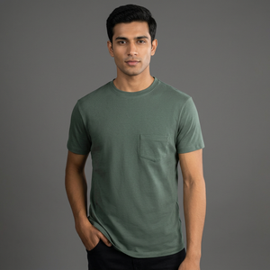 เสื้อยืดคอกลมแขนสั้นทรงหลวมสำหรับผู้ชายรุ่นใหม่ปี 2025 ผ้าวอร์สเตดอย่างดี 100% ผ้าฝ้าย แห้งเร็ว มีทุกสี - Product Image 1